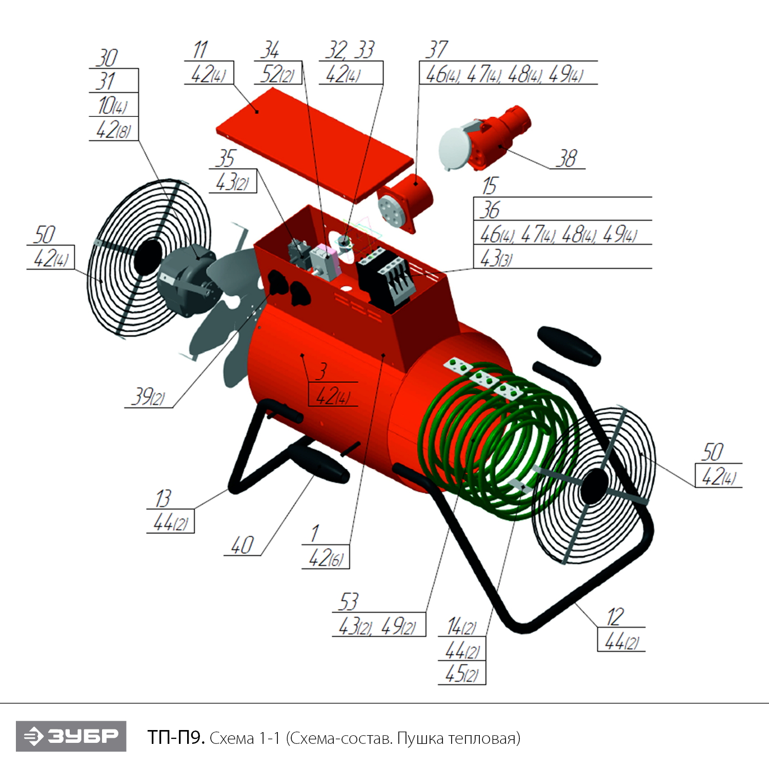 Тепловая пушка, ТП-П ТП-П9