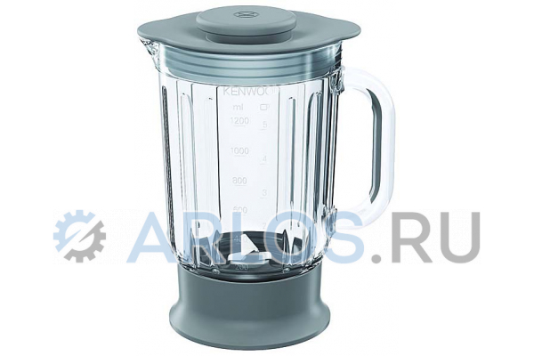 Чаша блендера 1200ml (стеклянная) для кухонного комбайна Kenwood KW715833 